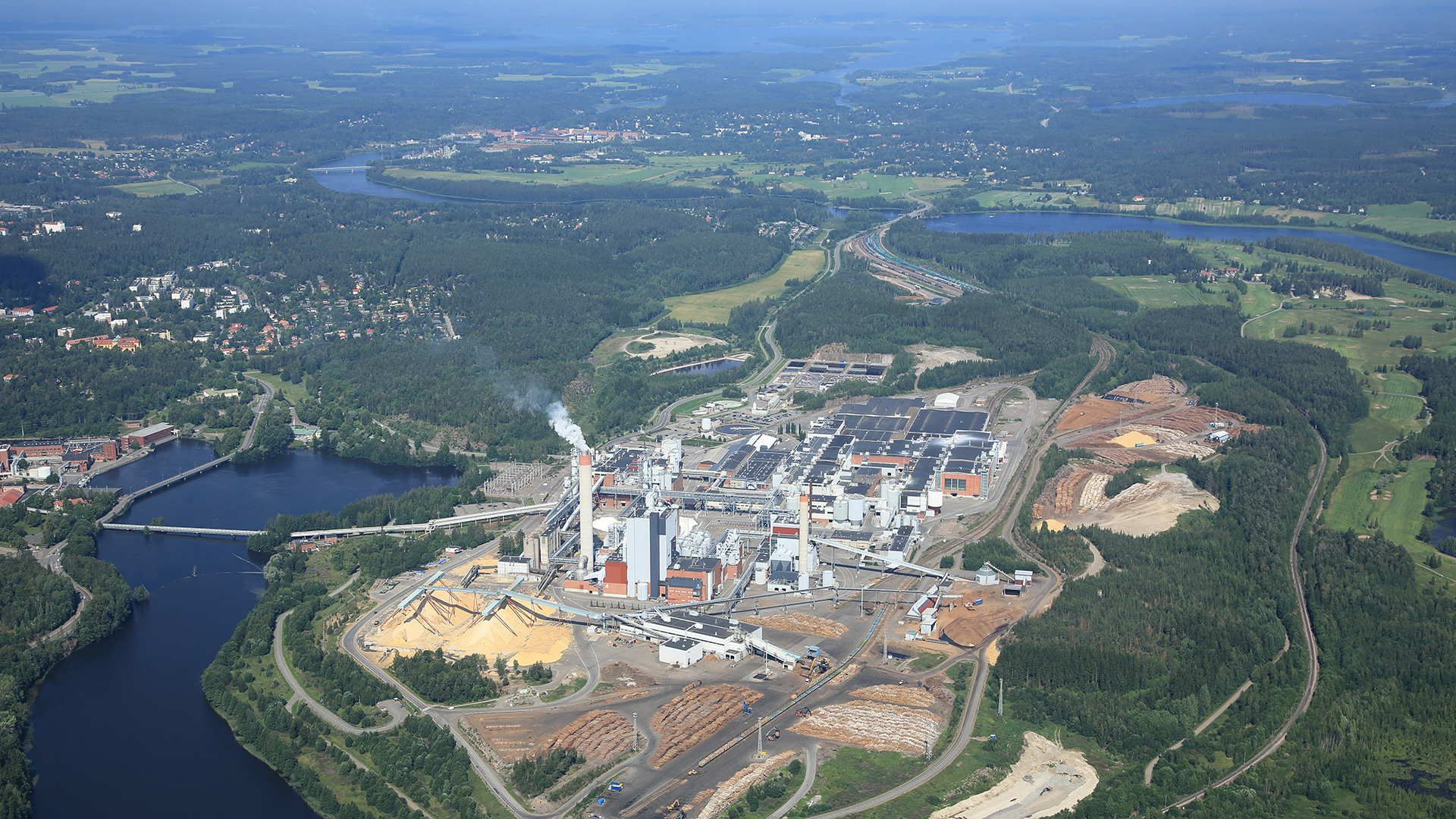 Aerial photo of UPM Kymi