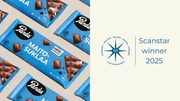 UPM and Orkla Suomi&#x2019;s fibre-based chocolate wrapper receives ScanStar 2025 award