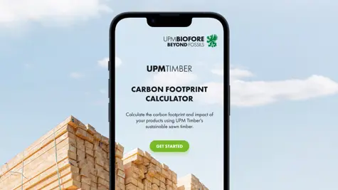 Le calculateur d&#x27;empreinte carbone d&#x27;UPM Timber met en avant l&#x27;impact climatique de notre bois